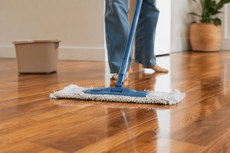 Nettoyage de plancher en bois franc