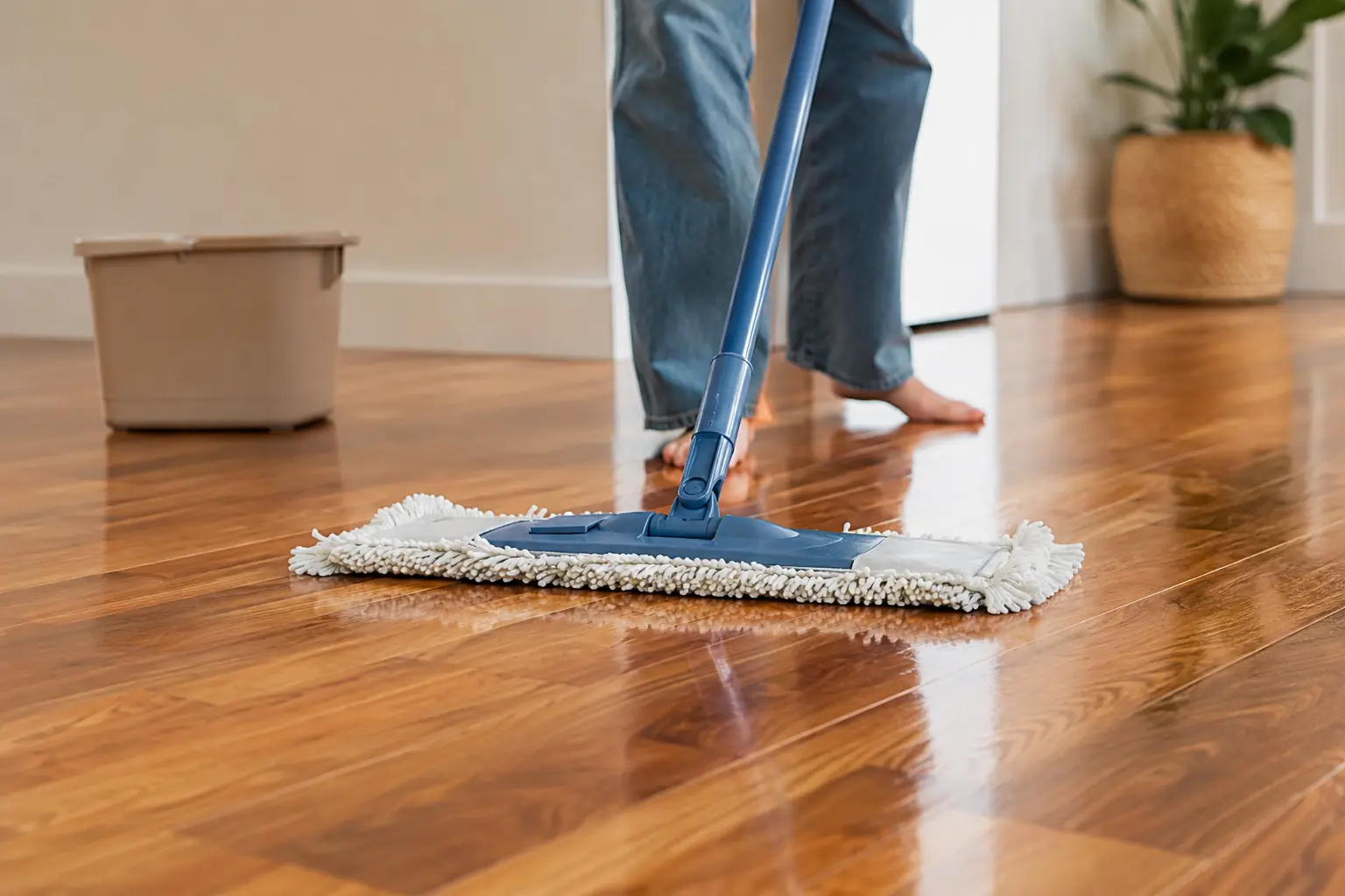 Nettoyage de plancher en bois franc